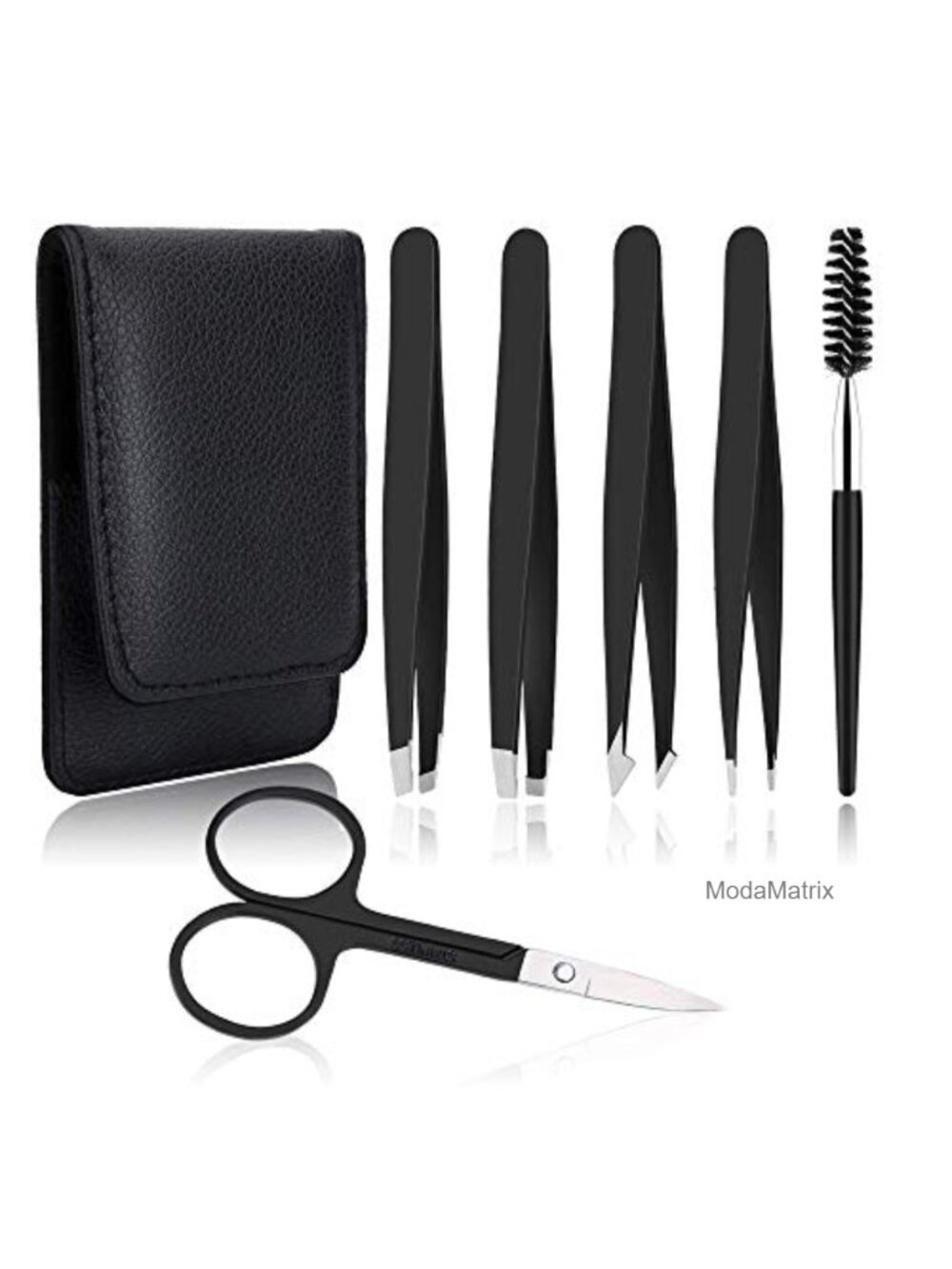 6 Pc Stainless Steel Precision Tweezers Set Eyebrow Facial Hair Splinter Remover